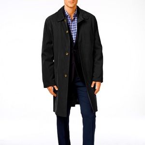London Fog Black Raincoat for Men